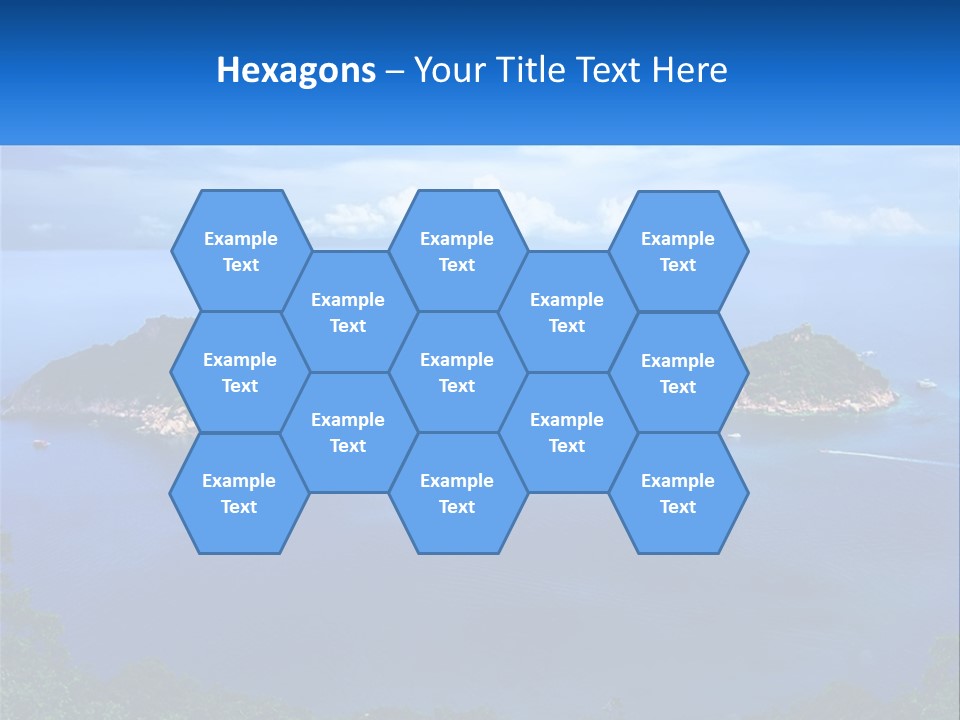 A Group Of Small Islands In The Middle Of A Body Of Water PowerPoint Template