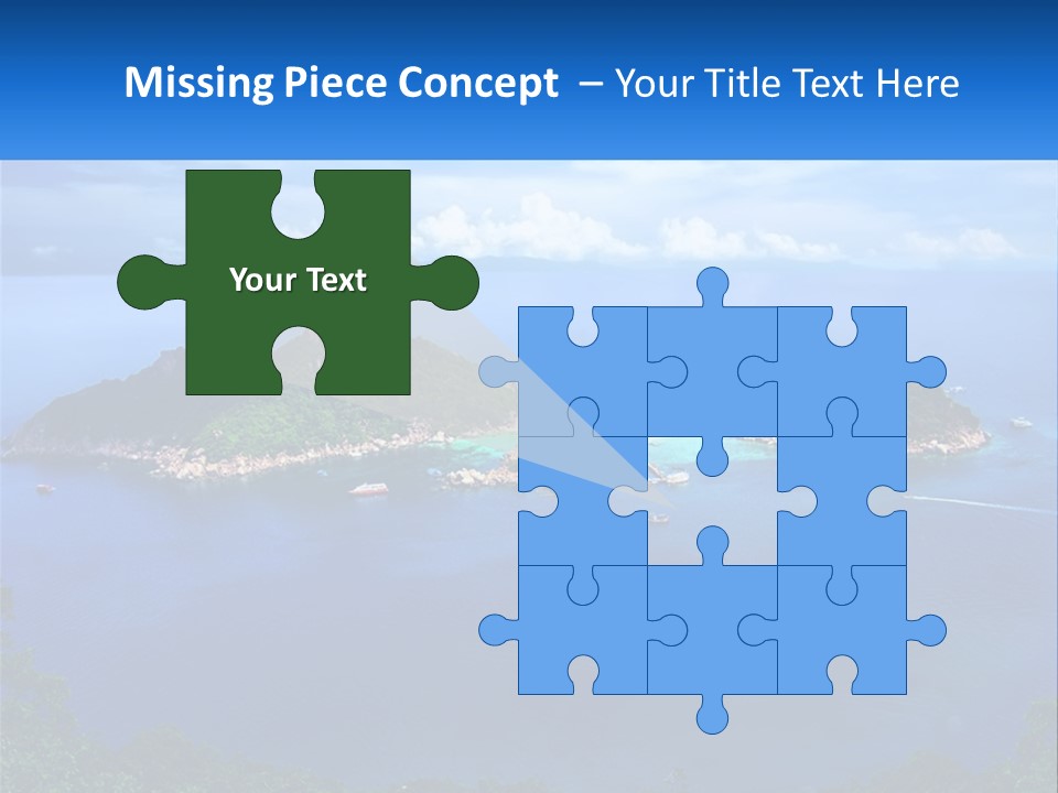 A Group Of Small Islands In The Middle Of A Body Of Water PowerPoint Template