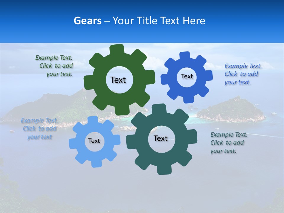 A Group Of Small Islands In The Middle Of A Body Of Water PowerPoint Template