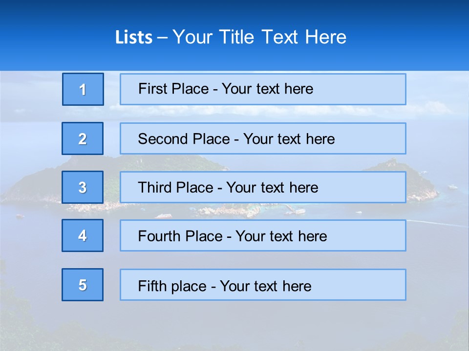 A Group Of Small Islands In The Middle Of A Body Of Water PowerPoint Template