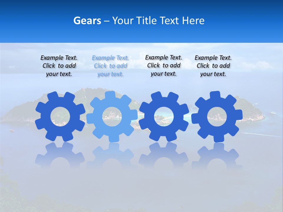 A Group Of Small Islands In The Middle Of A Body Of Water PowerPoint Template