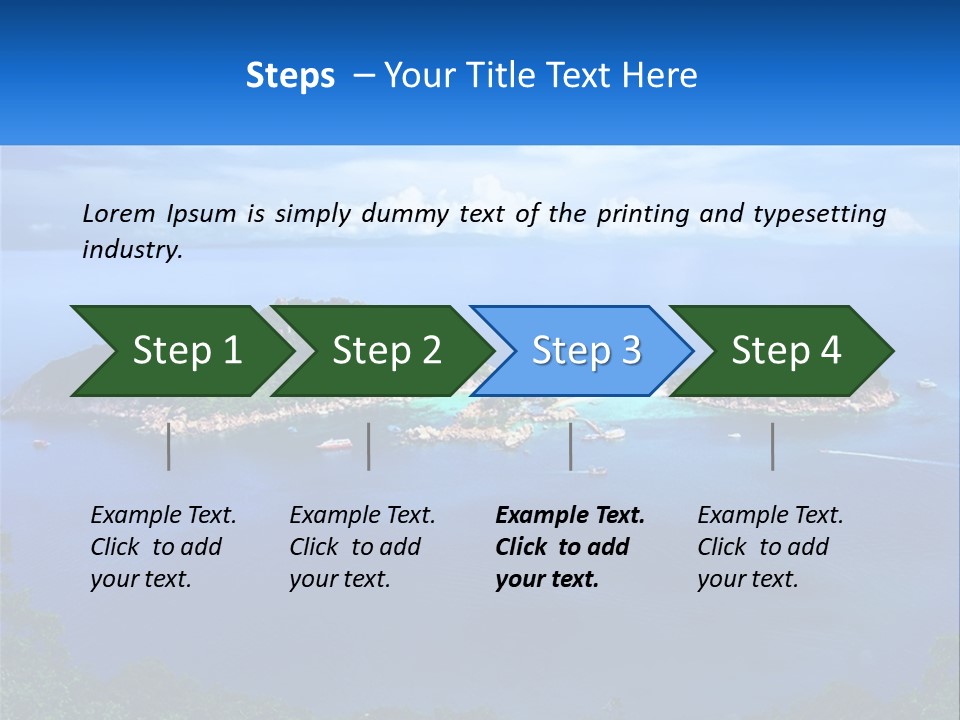 A Group Of Small Islands In The Middle Of A Body Of Water PowerPoint Template
