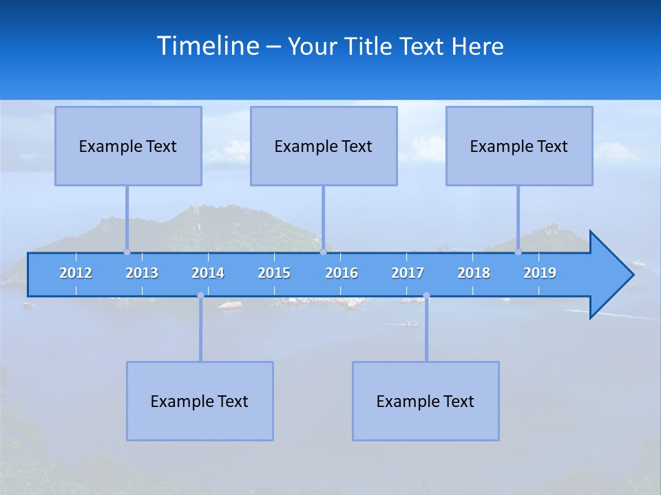 A Group Of Small Islands In The Middle Of A Body Of Water PowerPoint Template