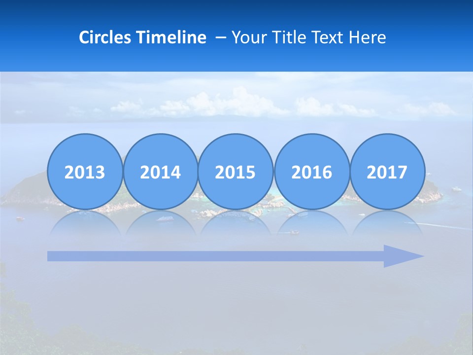 A Group Of Small Islands In The Middle Of A Body Of Water PowerPoint Template