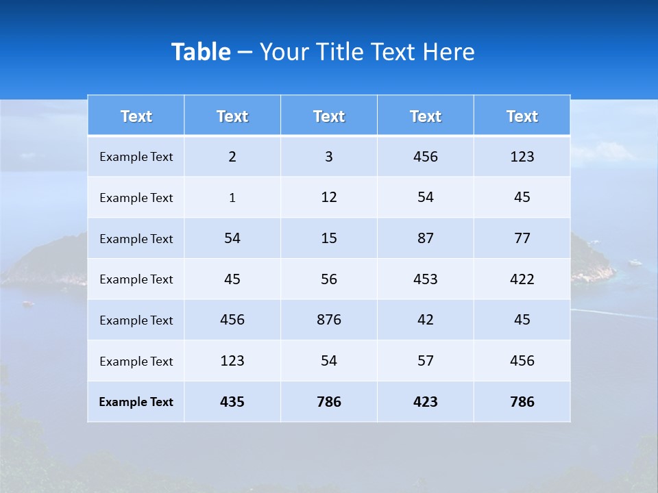 A Group Of Small Islands In The Middle Of A Body Of Water PowerPoint Template