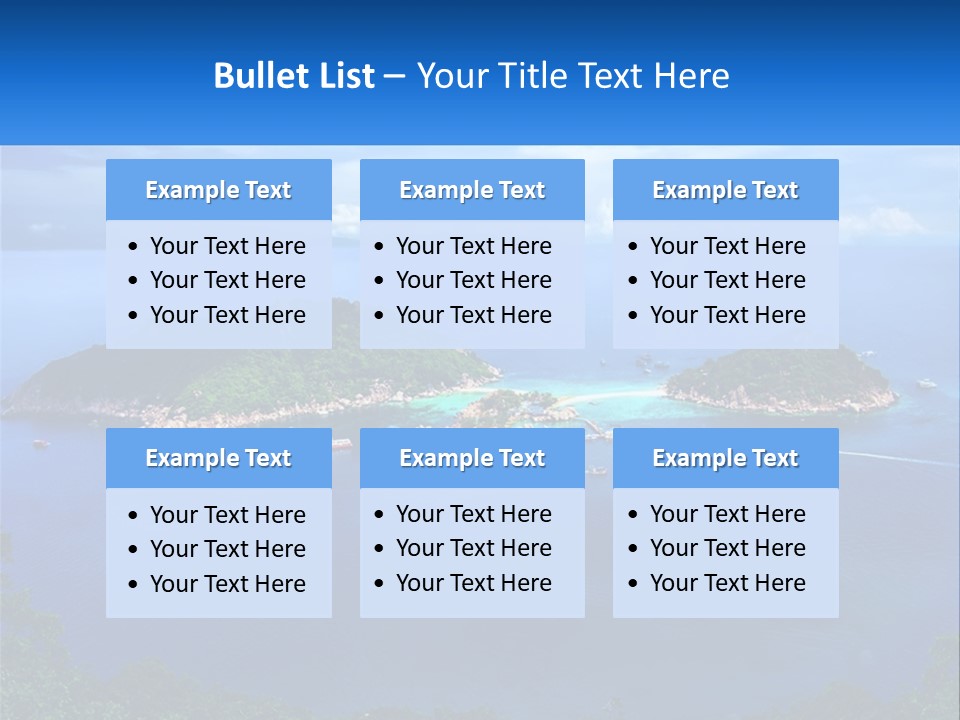 A Group Of Small Islands In The Middle Of A Body Of Water PowerPoint Template