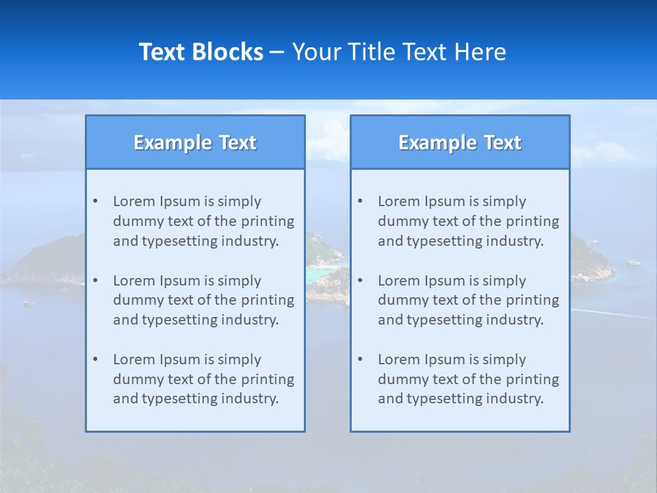 A Group Of Small Islands In The Middle Of A Body Of Water PowerPoint Template