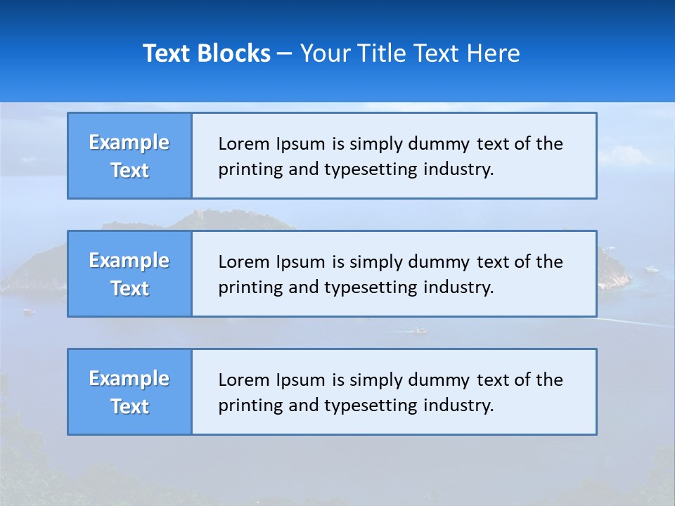 A Group Of Small Islands In The Middle Of A Body Of Water PowerPoint Template