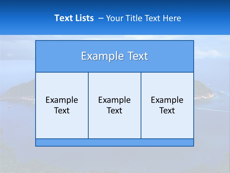 A Group Of Small Islands In The Middle Of A Body Of Water PowerPoint Template