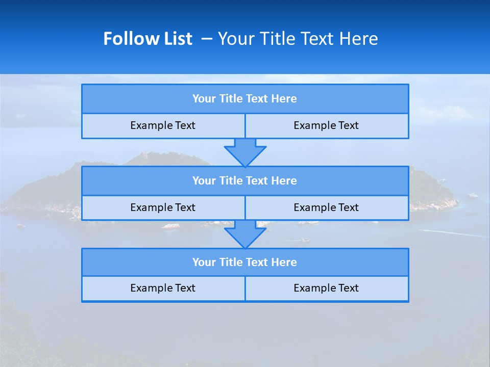 A Group Of Small Islands In The Middle Of A Body Of Water PowerPoint Template