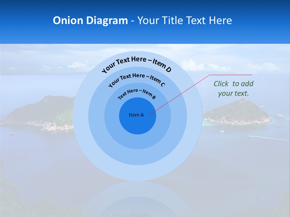 A Group Of Small Islands In The Middle Of A Body Of Water PowerPoint Template