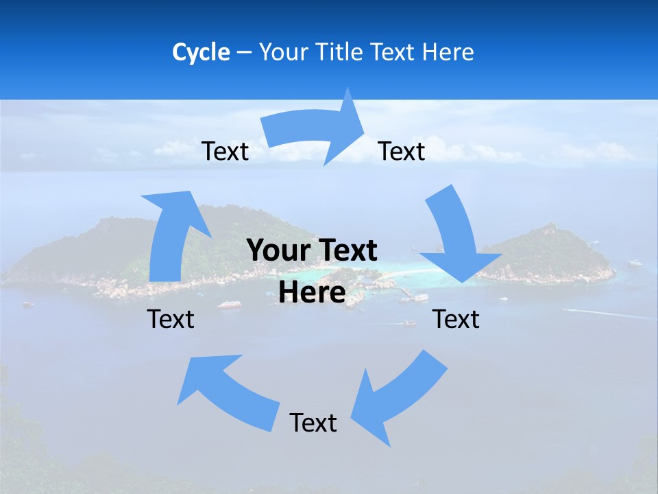A Group Of Small Islands In The Middle Of A Body Of Water PowerPoint Template