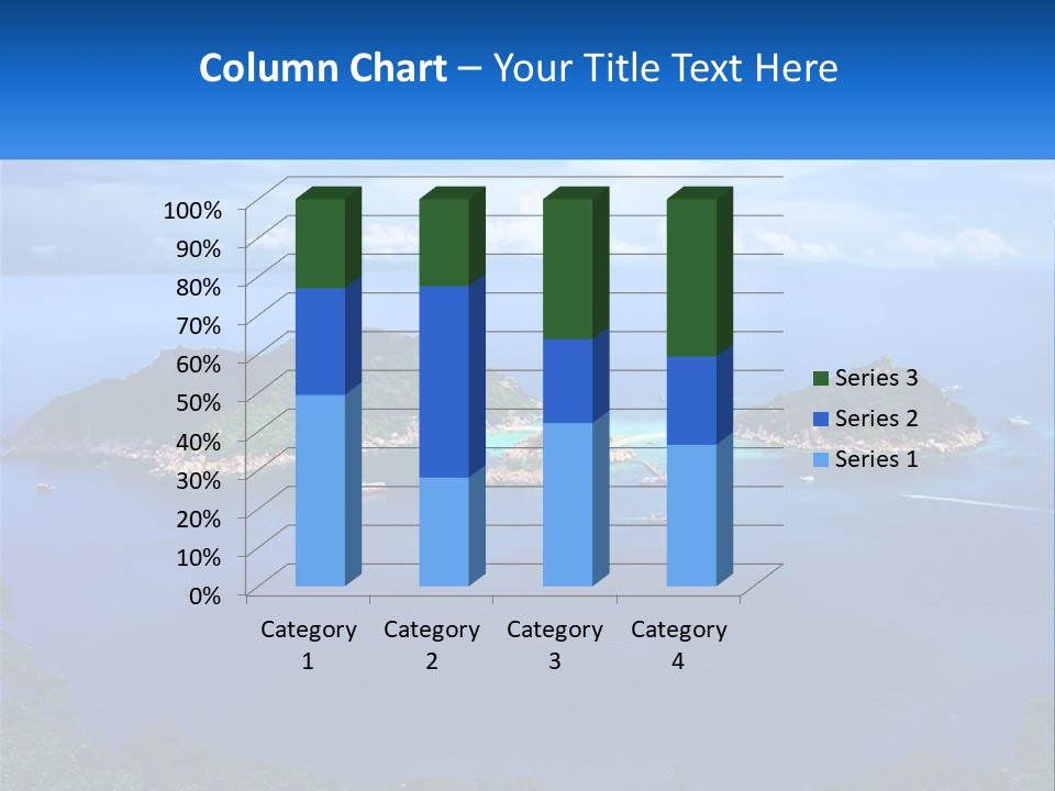A Group Of Small Islands In The Middle Of A Body Of Water PowerPoint Template