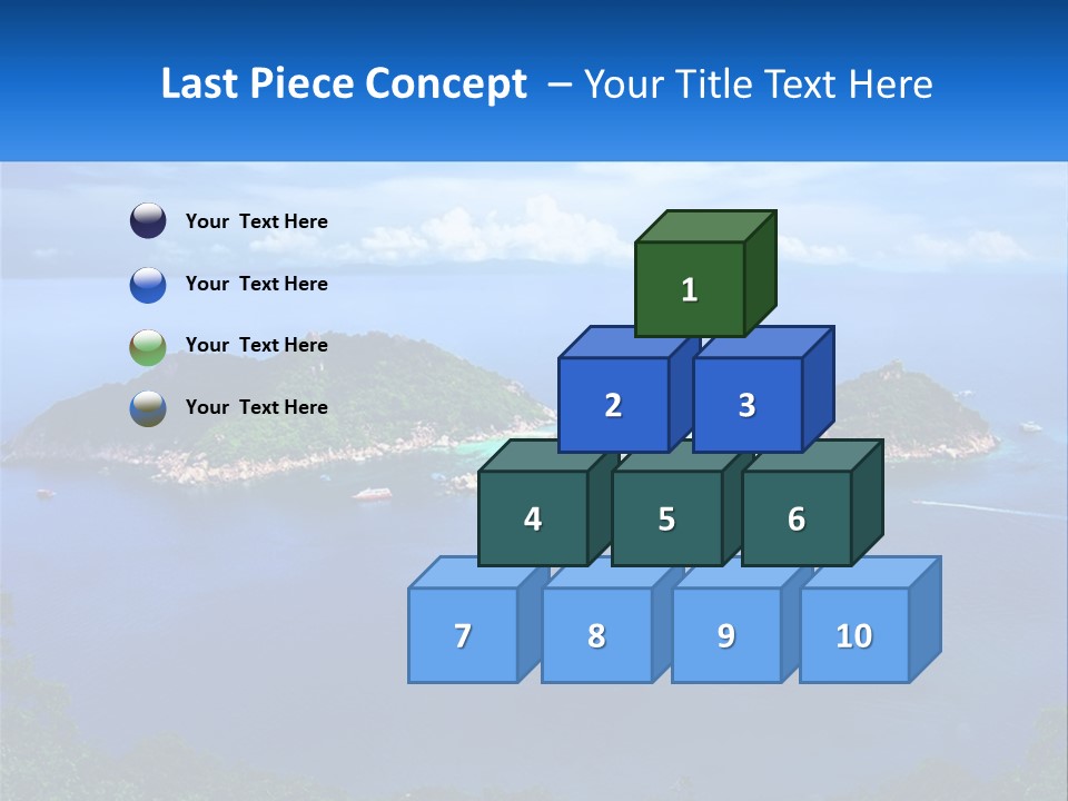 A Group Of Small Islands In The Middle Of A Body Of Water PowerPoint Template