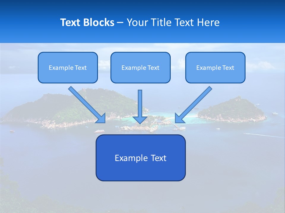 A Group Of Small Islands In The Middle Of A Body Of Water PowerPoint Template
