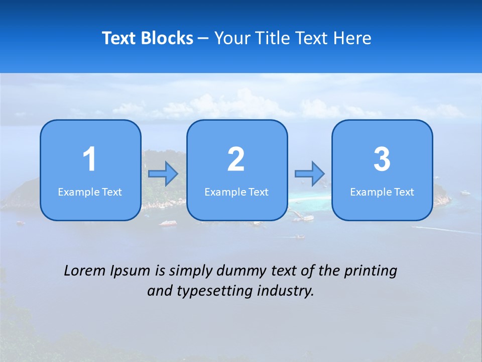 A Group Of Small Islands In The Middle Of A Body Of Water PowerPoint Template
