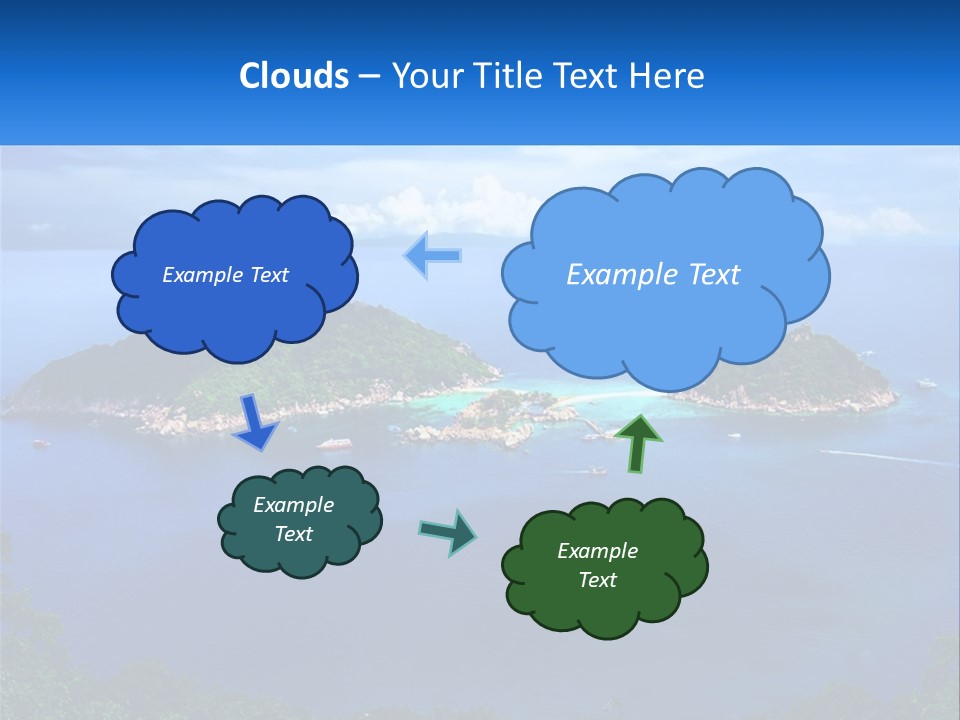 A Group Of Small Islands In The Middle Of A Body Of Water PowerPoint Template