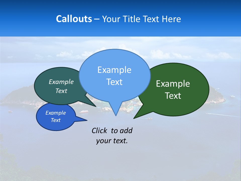 A Group Of Small Islands In The Middle Of A Body Of Water PowerPoint Template