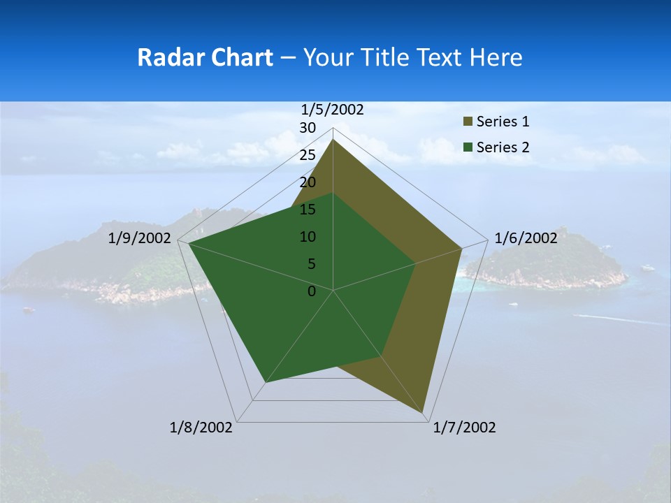 A Group Of Small Islands In The Middle Of A Body Of Water PowerPoint Template