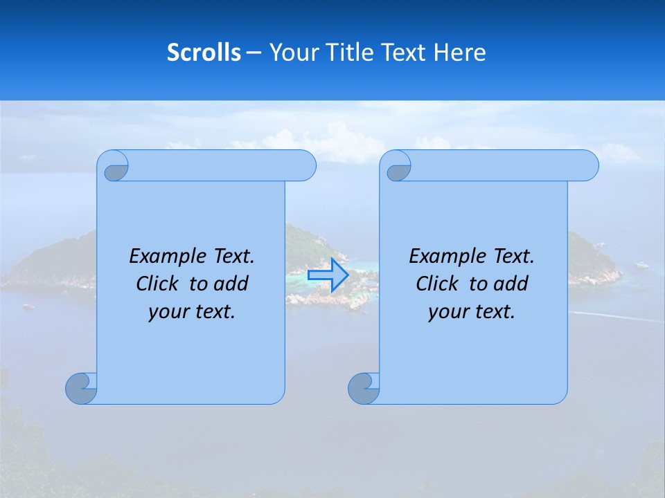 A Group Of Small Islands In The Middle Of A Body Of Water PowerPoint Template