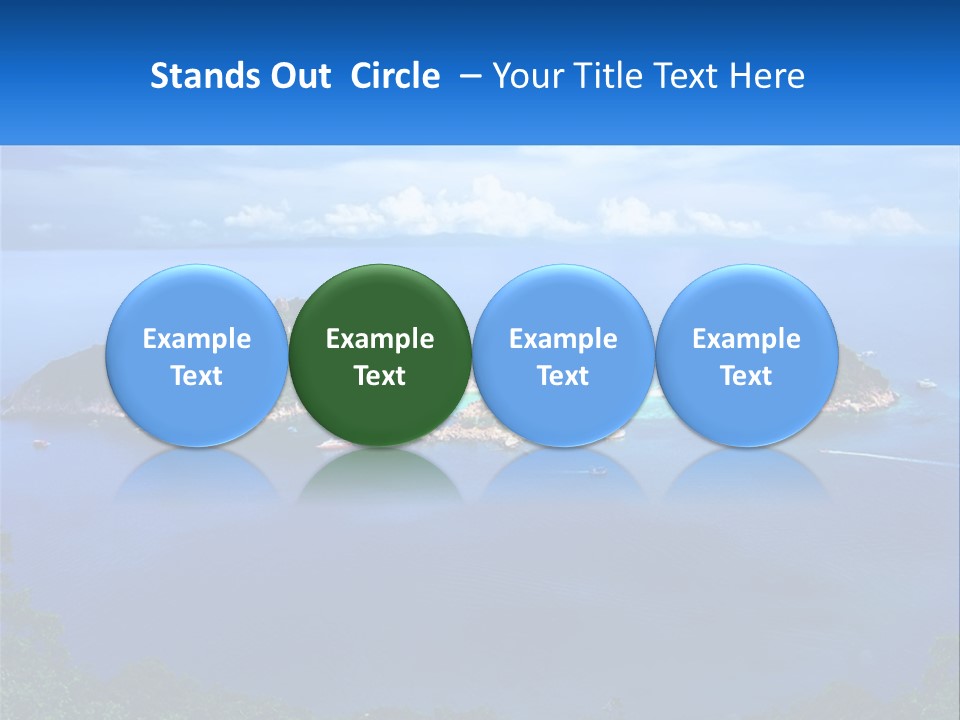 A Group Of Small Islands In The Middle Of A Body Of Water PowerPoint Template