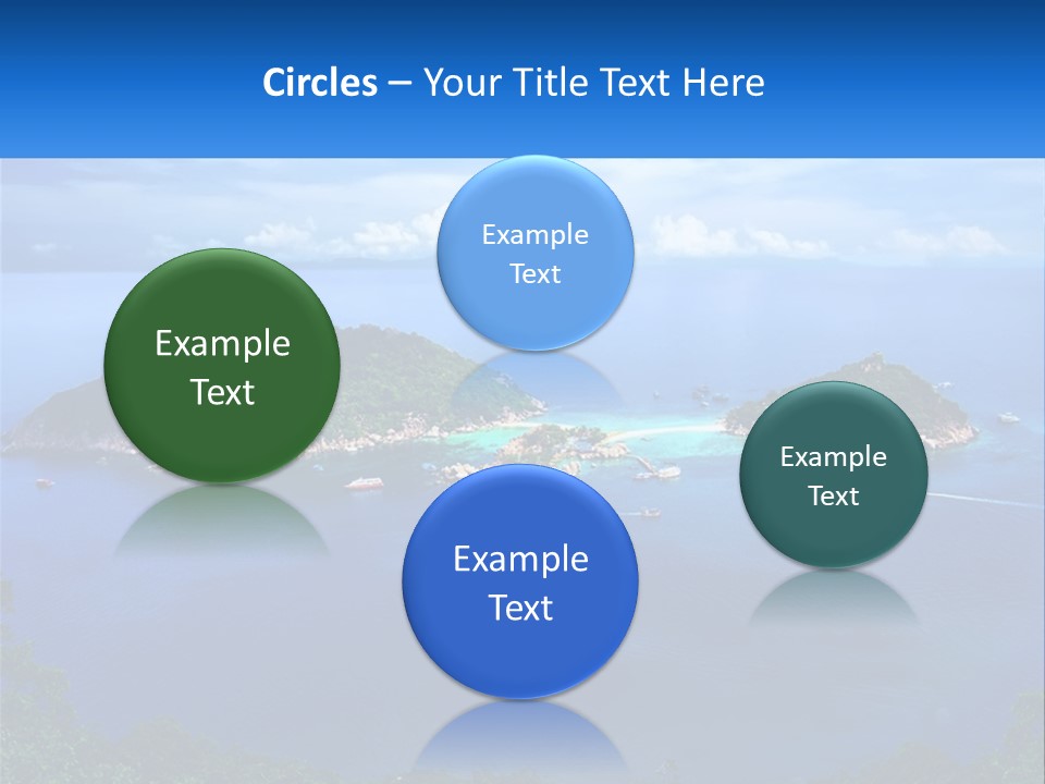 A Group Of Small Islands In The Middle Of A Body Of Water PowerPoint Template