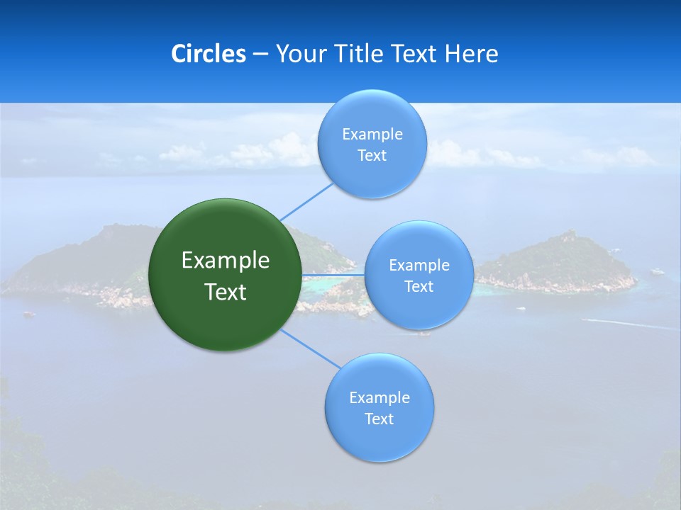 A Group Of Small Islands In The Middle Of A Body Of Water PowerPoint Template