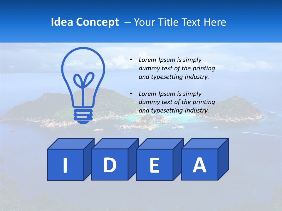 A Group Of Small Islands In The Middle Of A Body Of Water PowerPoint Template