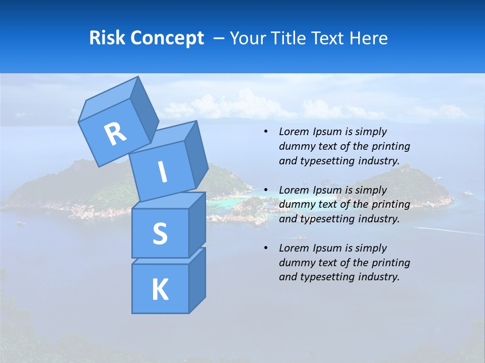 A Group Of Small Islands In The Middle Of A Body Of Water PowerPoint Template