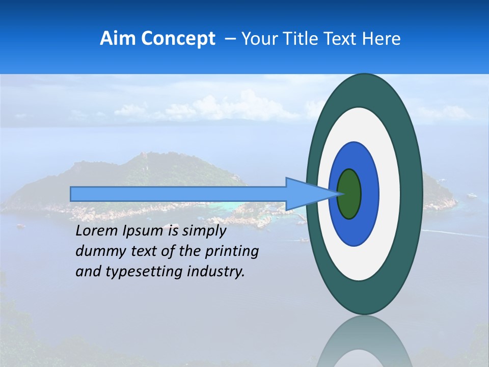 A Group Of Small Islands In The Middle Of A Body Of Water PowerPoint Template