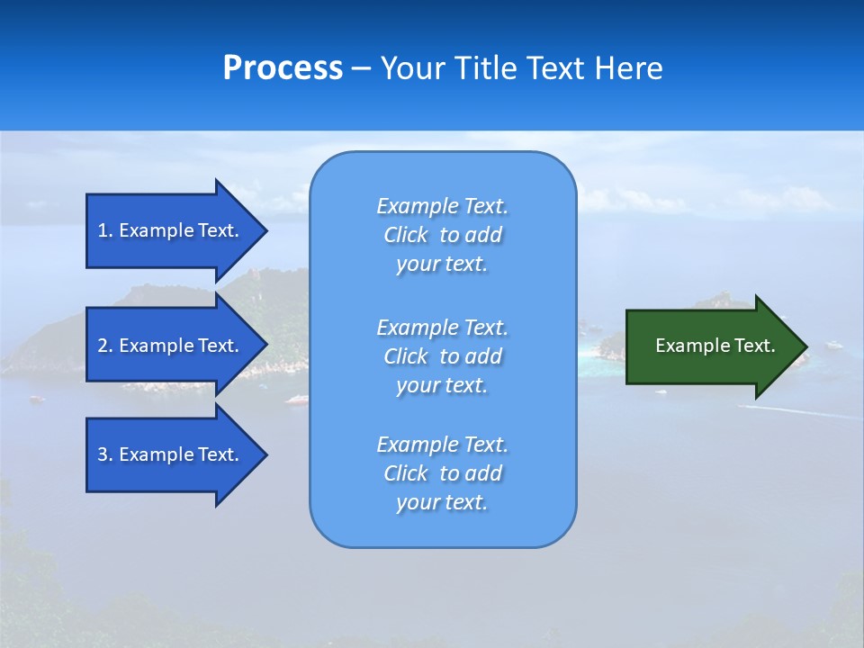 A Group Of Small Islands In The Middle Of A Body Of Water PowerPoint Template