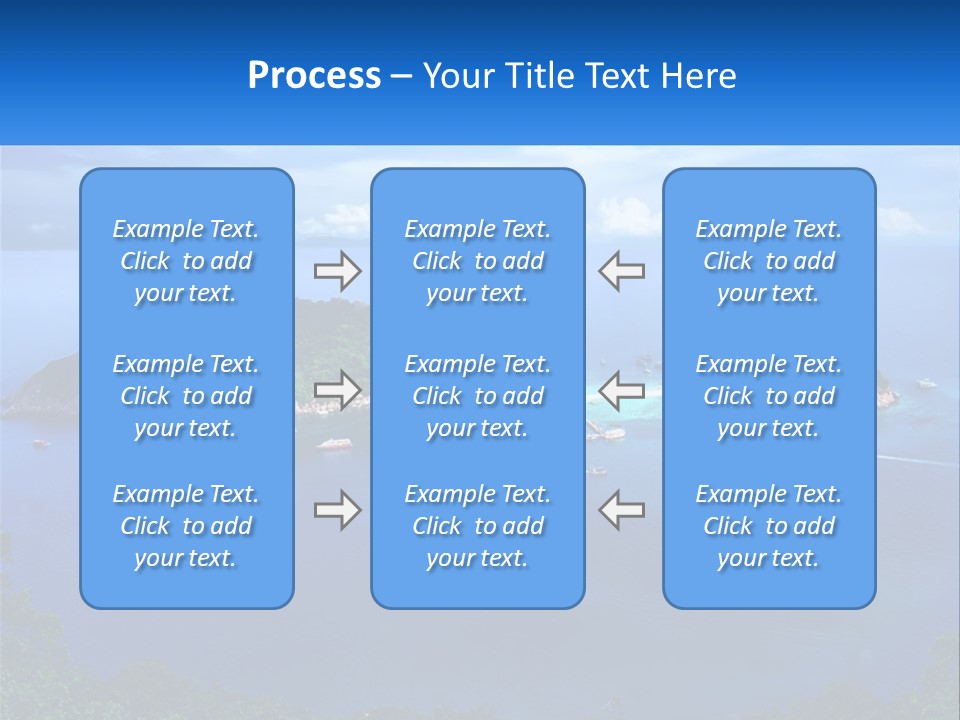 A Group Of Small Islands In The Middle Of A Body Of Water PowerPoint Template