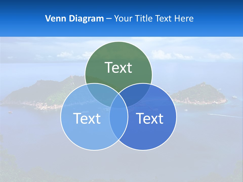 A Group Of Small Islands In The Middle Of A Body Of Water PowerPoint Template