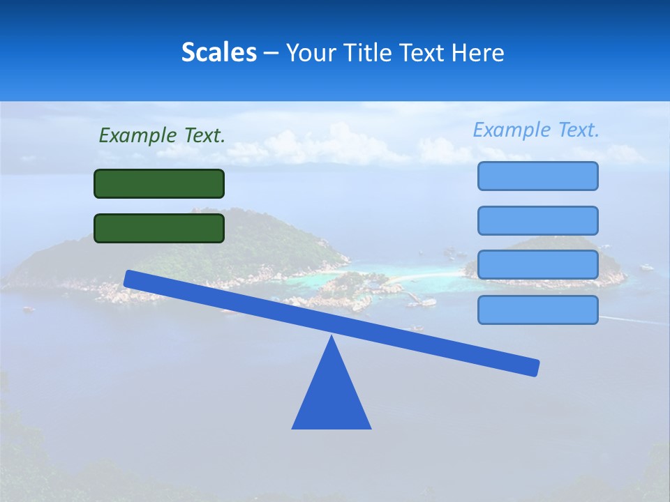 A Group Of Small Islands In The Middle Of A Body Of Water PowerPoint Template