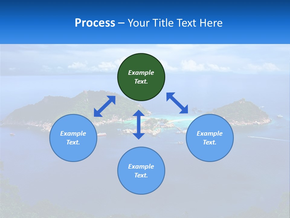A Group Of Small Islands In The Middle Of A Body Of Water PowerPoint Template