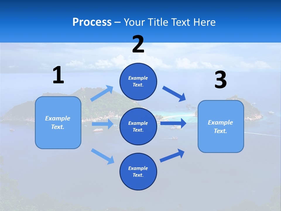 A Group Of Small Islands In The Middle Of A Body Of Water PowerPoint Template