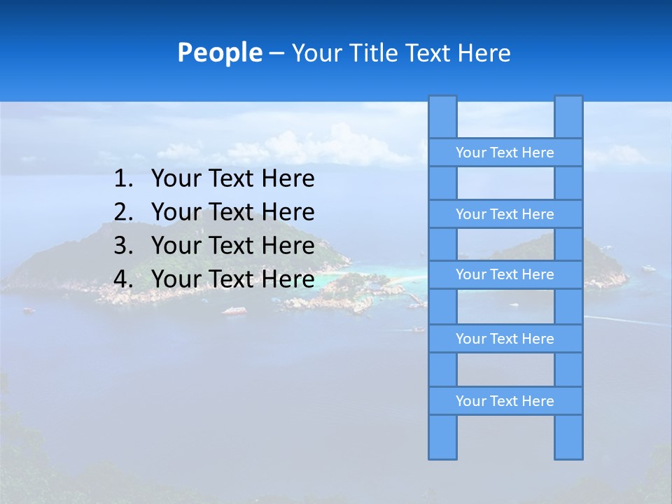A Group Of Small Islands In The Middle Of A Body Of Water PowerPoint Template