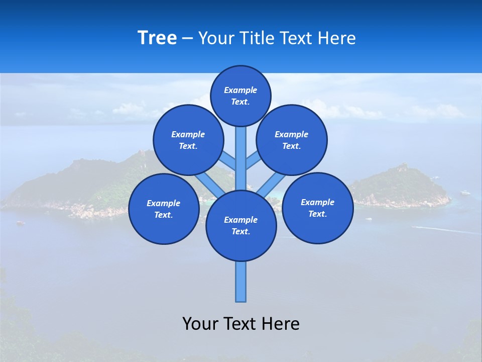 A Group Of Small Islands In The Middle Of A Body Of Water PowerPoint Template