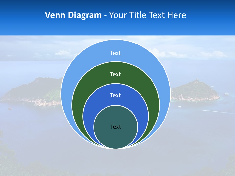 A Group Of Small Islands In The Middle Of A Body Of Water PowerPoint Template