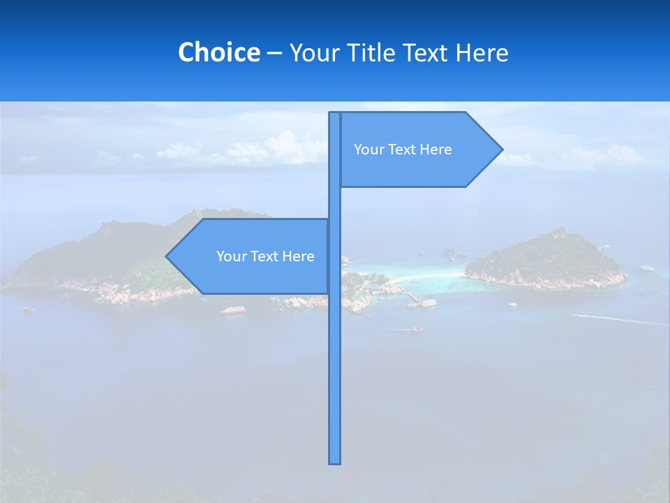 A Group Of Small Islands In The Middle Of A Body Of Water PowerPoint Template