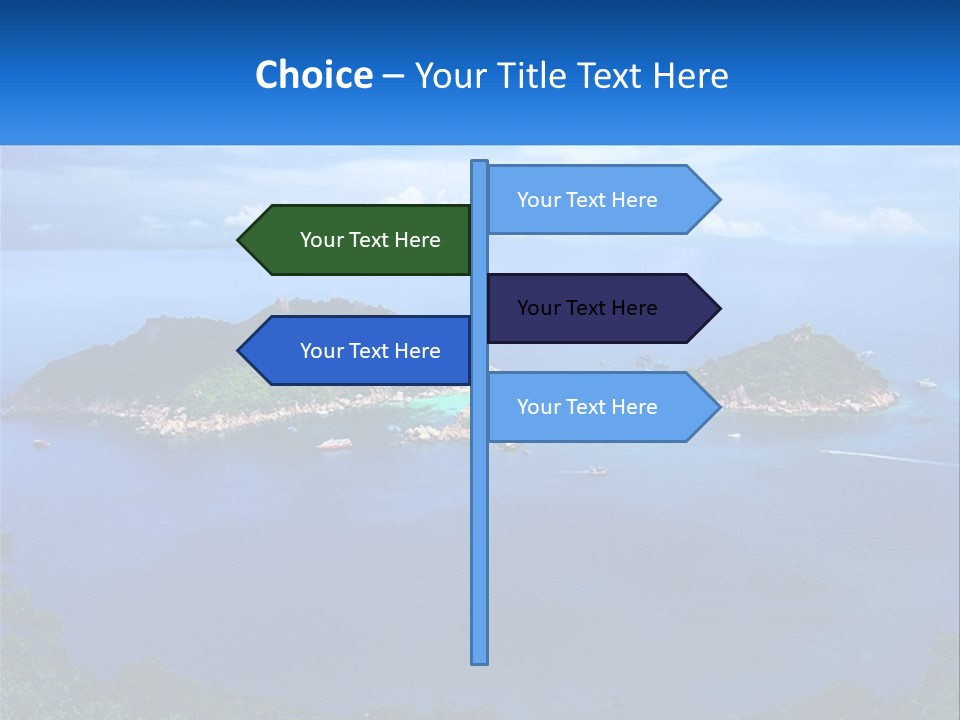 A Group Of Small Islands In The Middle Of A Body Of Water PowerPoint Template
