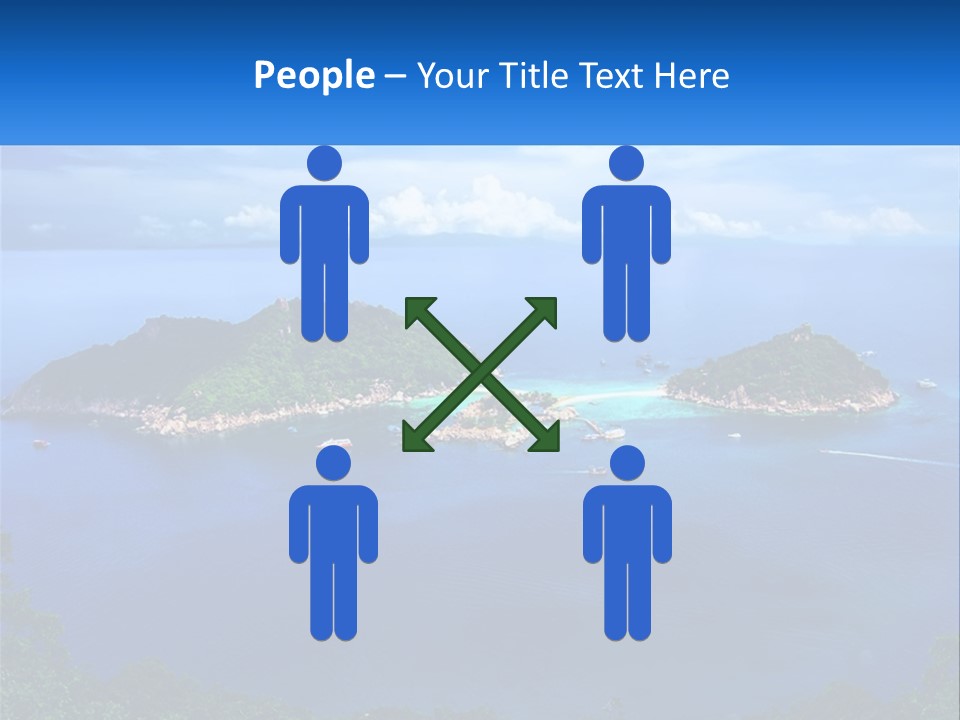 A Group Of Small Islands In The Middle Of A Body Of Water PowerPoint Template