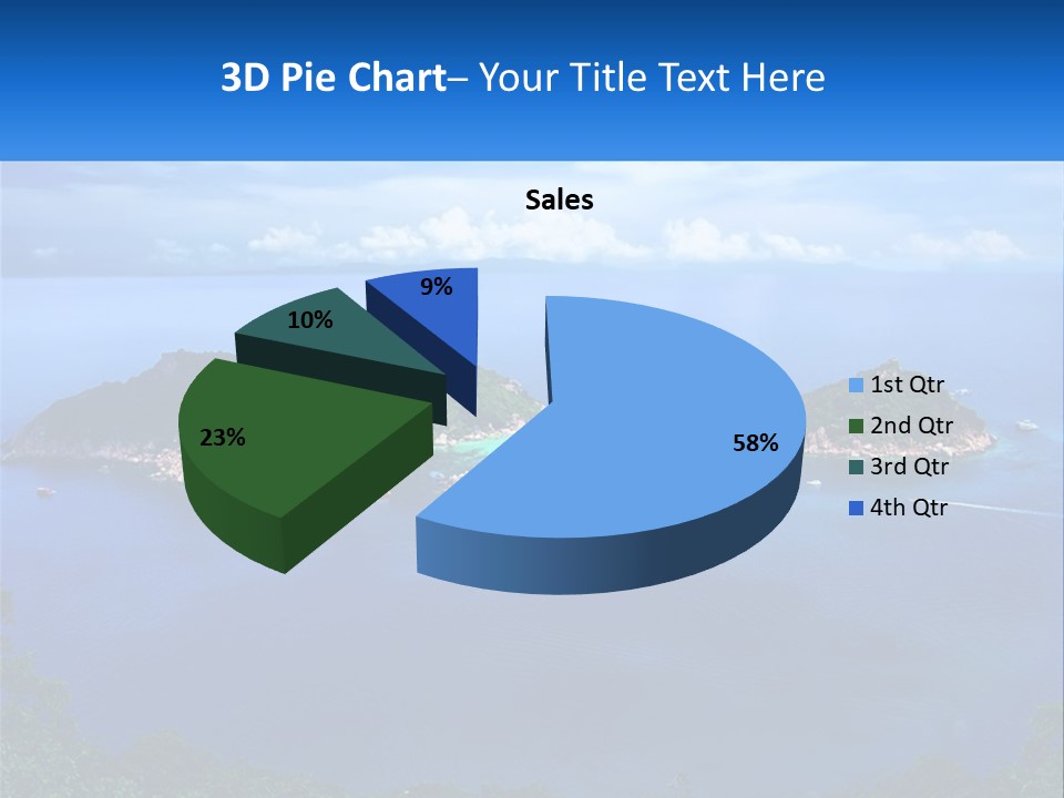 A Group Of Small Islands In The Middle Of A Body Of Water PowerPoint Template
