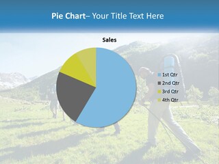 A Group Of People With Backpacks Walking Through A Field PowerPoint Template