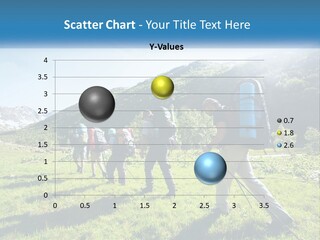 A Group Of People With Backpacks Walking Through A Field PowerPoint Template