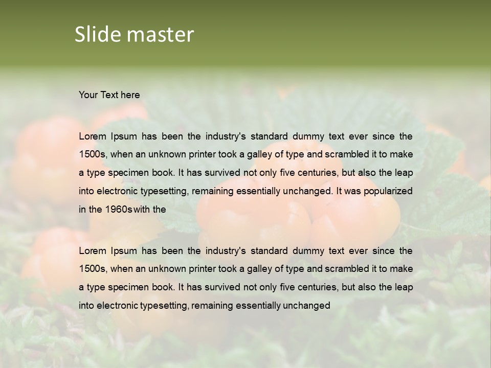 A Group Of Orange Berries Sitting On Top Of Green Leaves PowerPoint Template