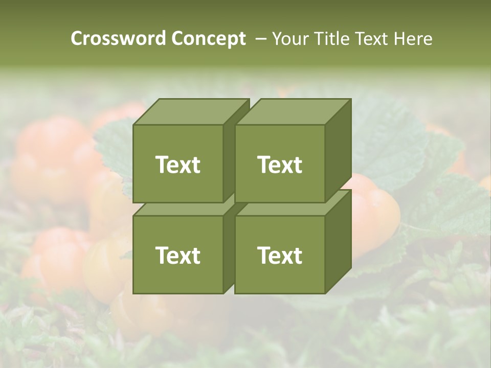 A Group Of Orange Berries Sitting On Top Of Green Leaves PowerPoint Template