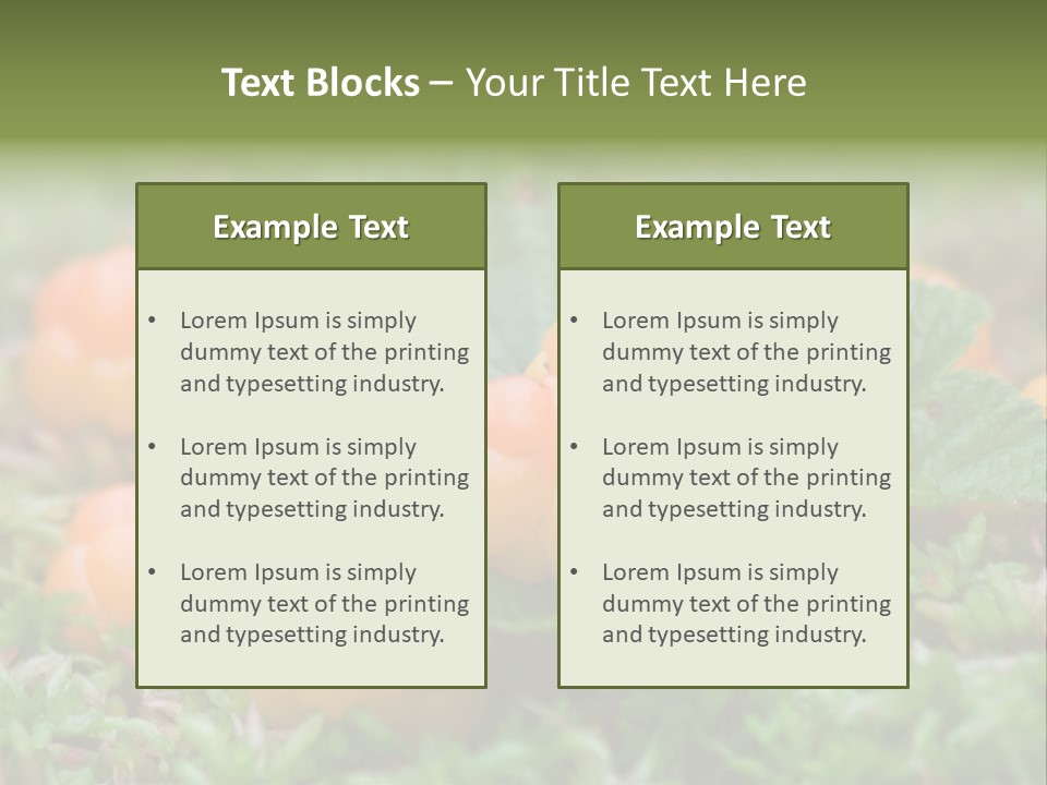 A Group Of Orange Berries Sitting On Top Of Green Leaves PowerPoint Template