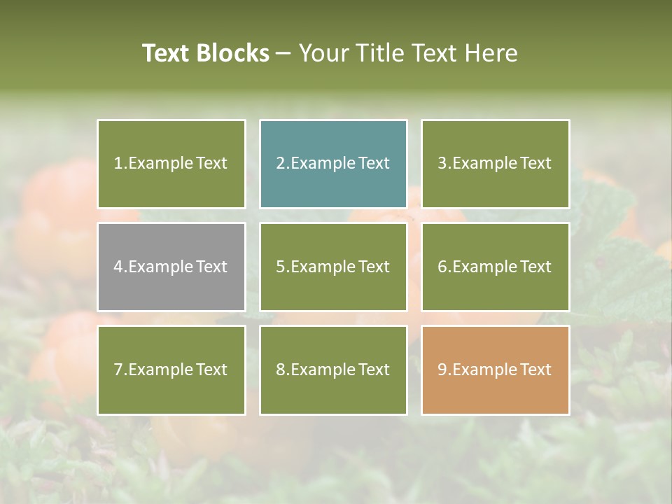 A Group Of Orange Berries Sitting On Top Of Green Leaves PowerPoint Template