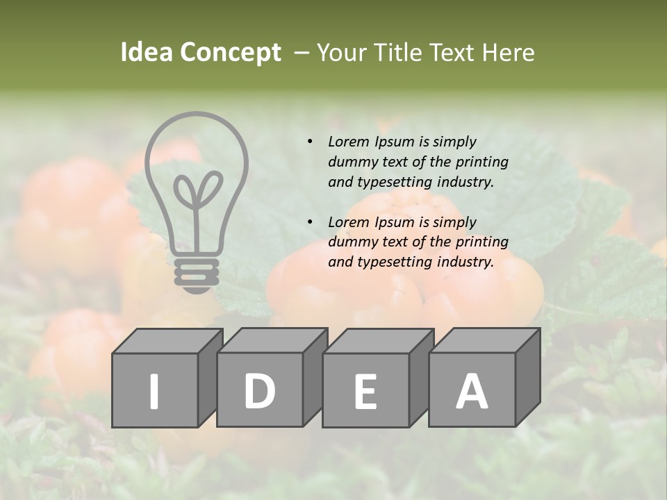 A Group Of Orange Berries Sitting On Top Of Green Leaves PowerPoint Template